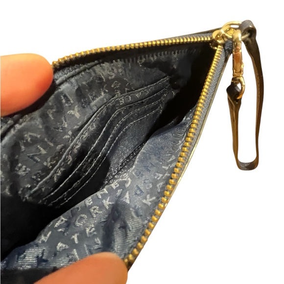 Kate Spade Navy Blue Leather Zip Wristlet - Picture 3 of 5